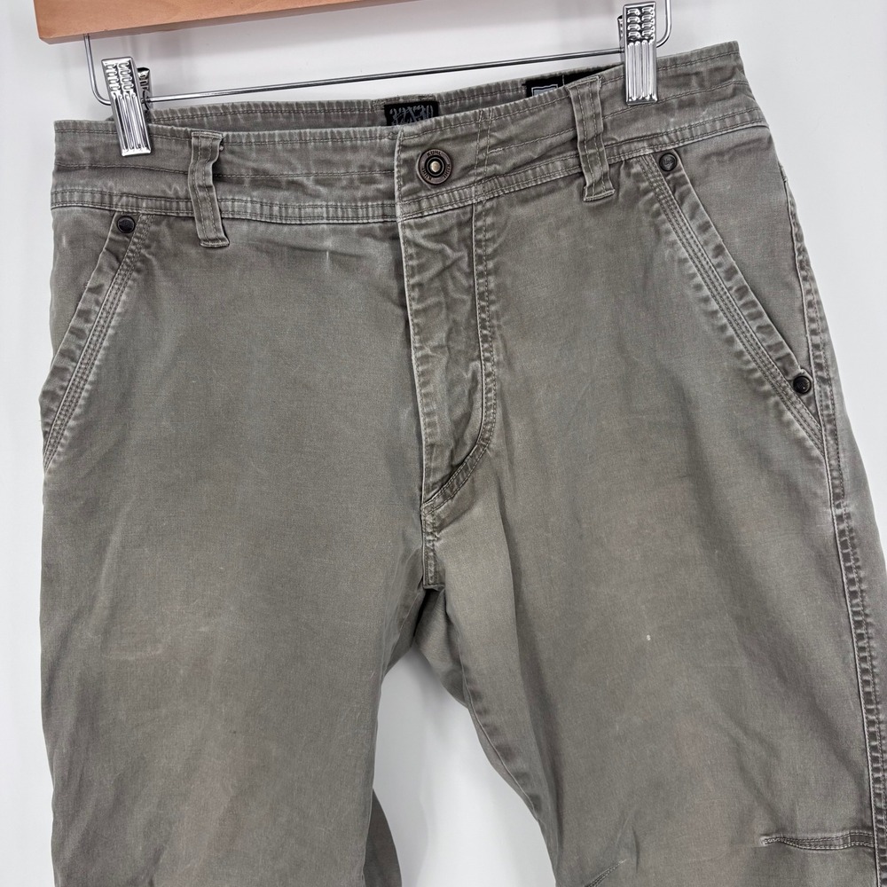 KUHL Slackr Pants Mens 32x30 (Fits 31x28) Gray Cotton Canvas Utility *TINY FLAWS